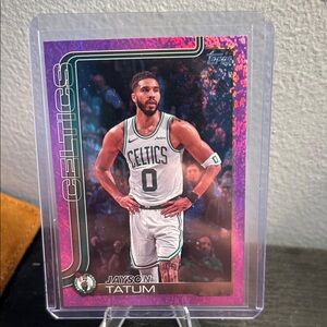 Topps NBA Boston Celtics Jayson Tatum Pink Foil Duke Blue Devil